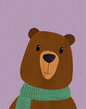 Bernard Bear with Scarf - printable art