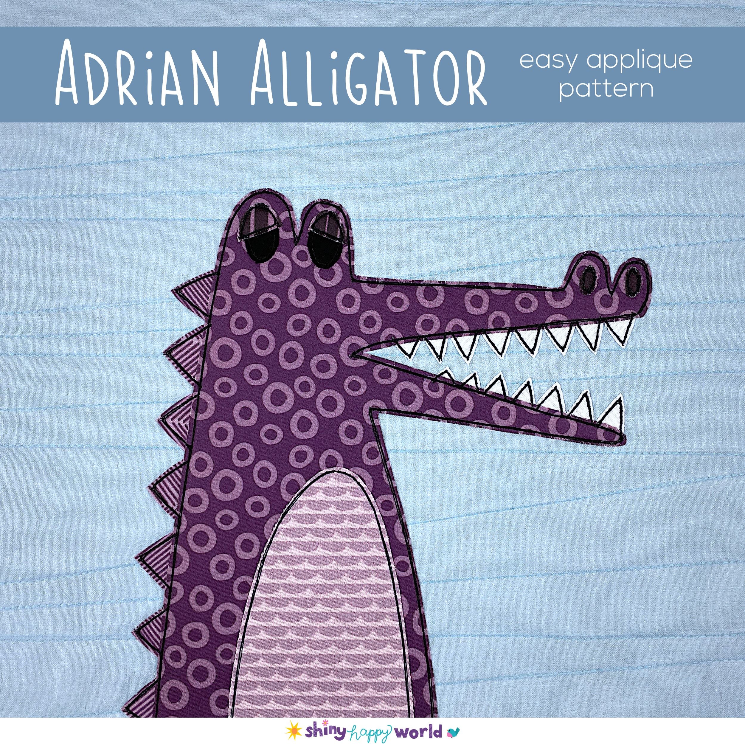 Casey Crocodile Applique Pattern