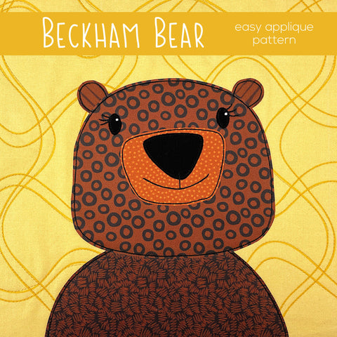 Beckham Bear Applique Pattern