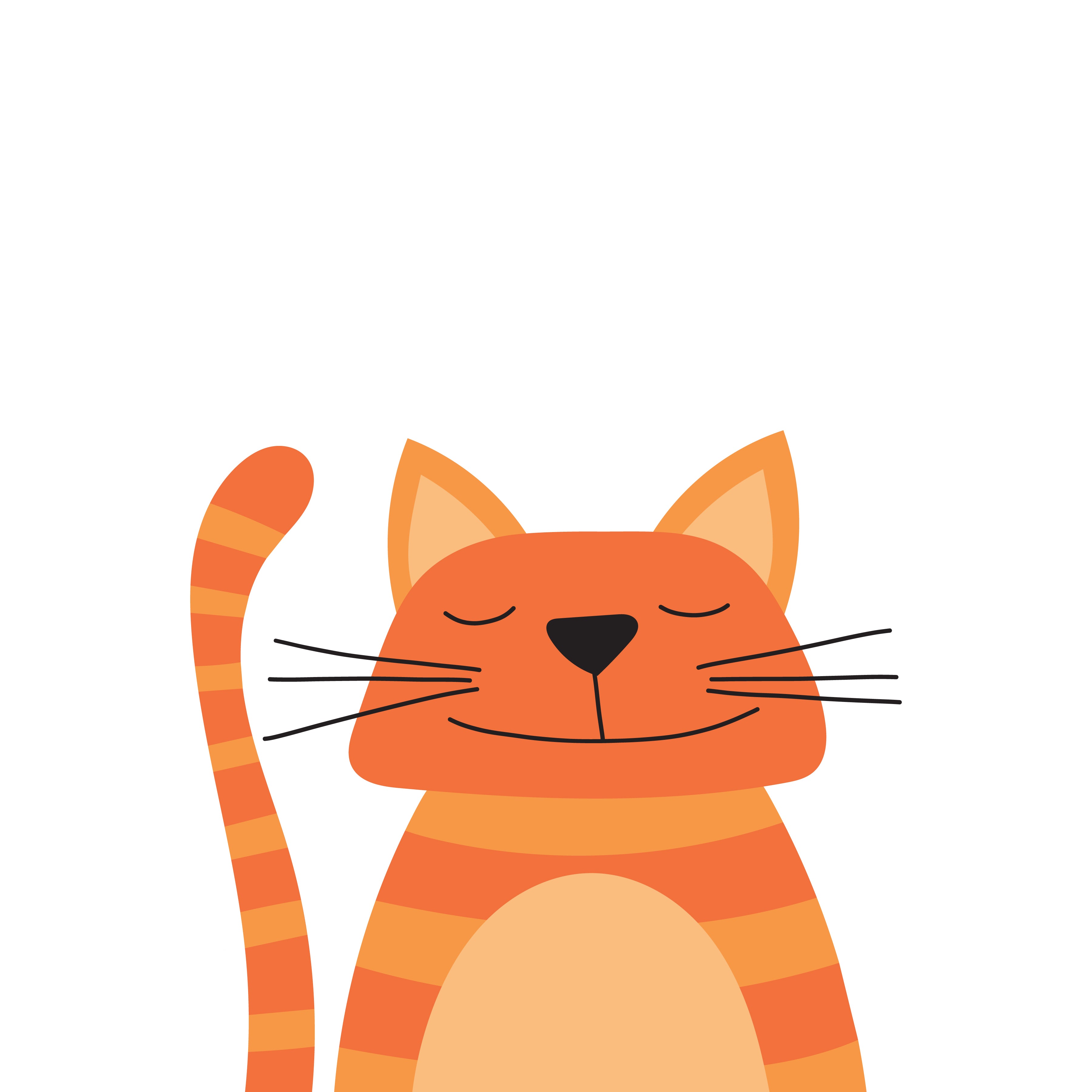 Cat with a Happy Smile Printable Art