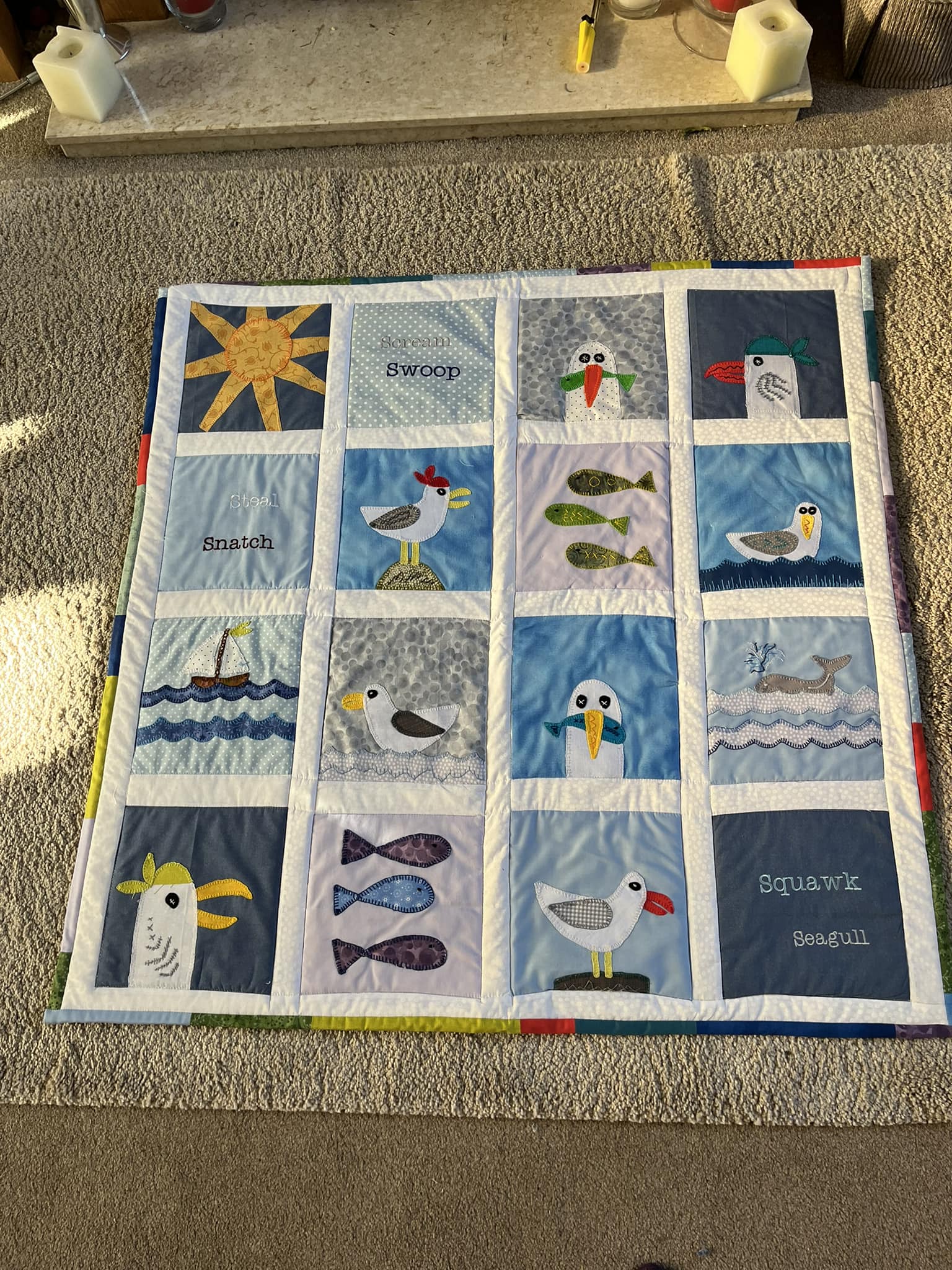 Greedy Seagulls - Mix & Match Applique Quilt Pattern