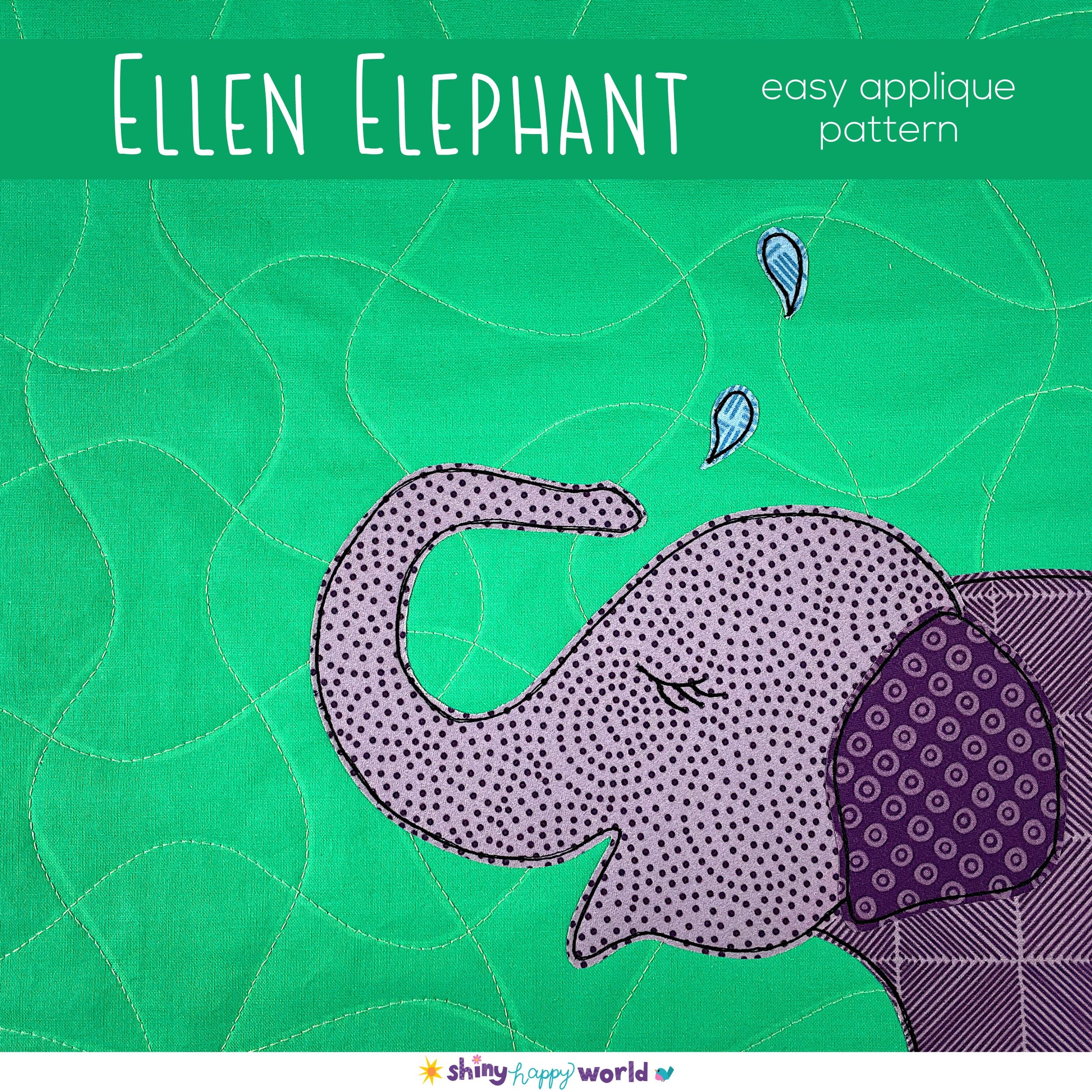 Ellen Elephant Applique Pattern