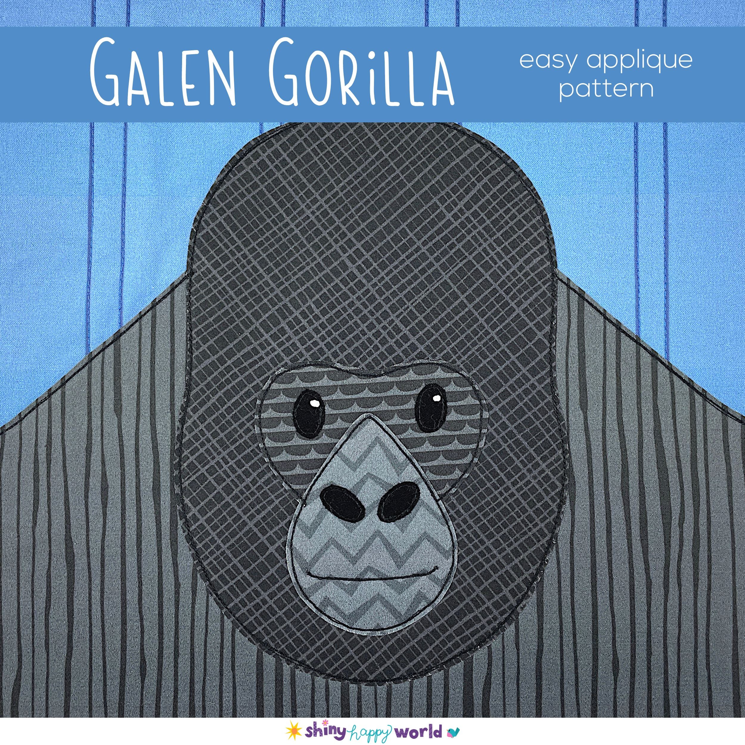 Galen Gorilla Applique Pattern