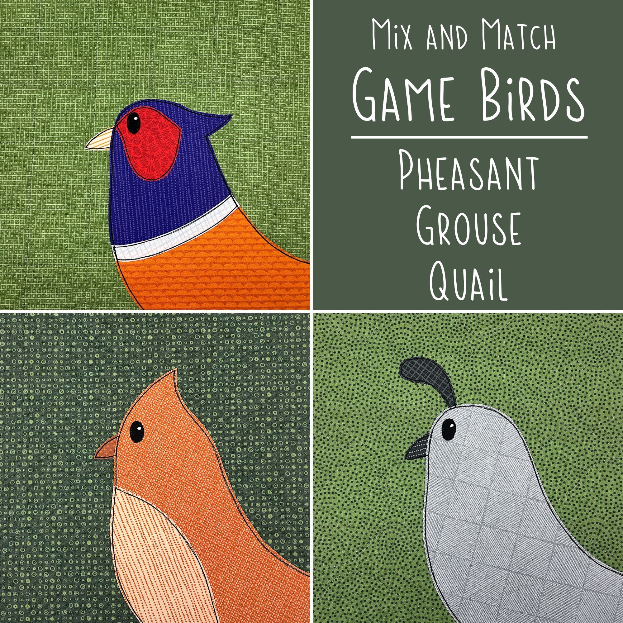 Quinby Quail Applique Pattern