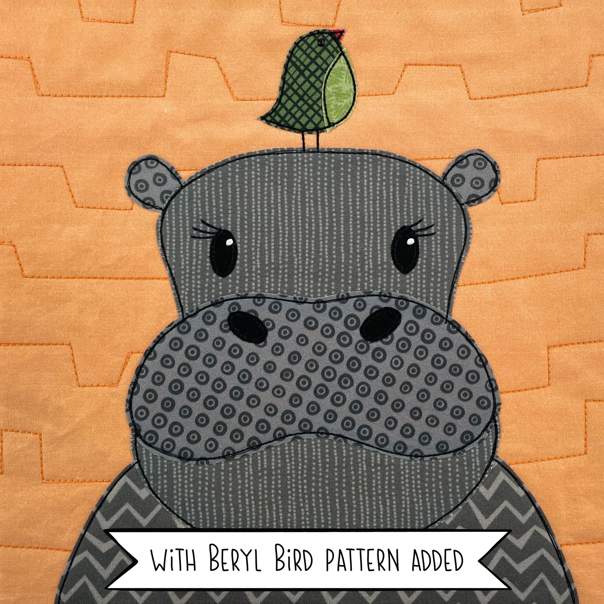 Harper Hippo Applique Pattern