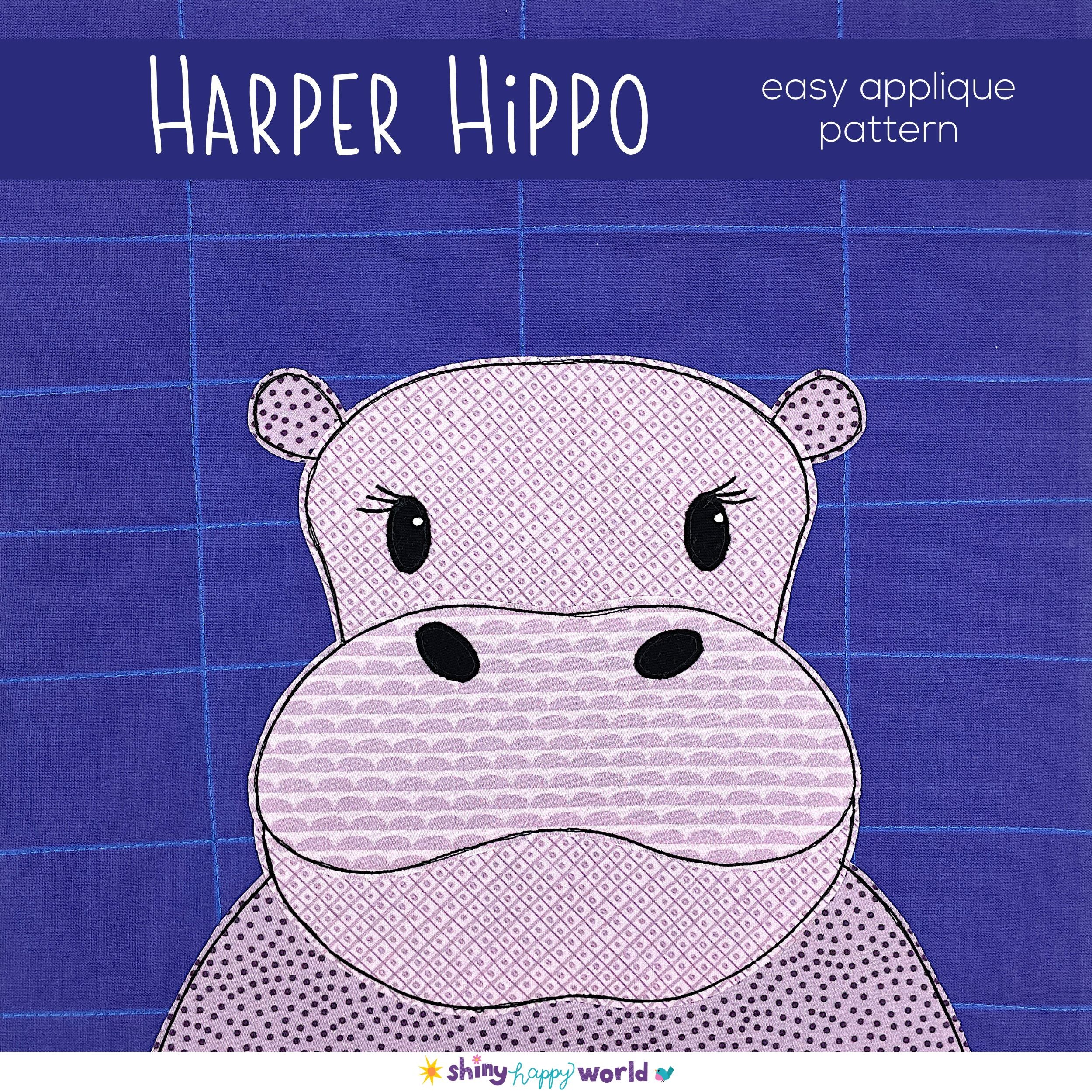 Harper Hippo Applique Pattern