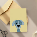Melville the Blue Dog - printable art - Collage Style