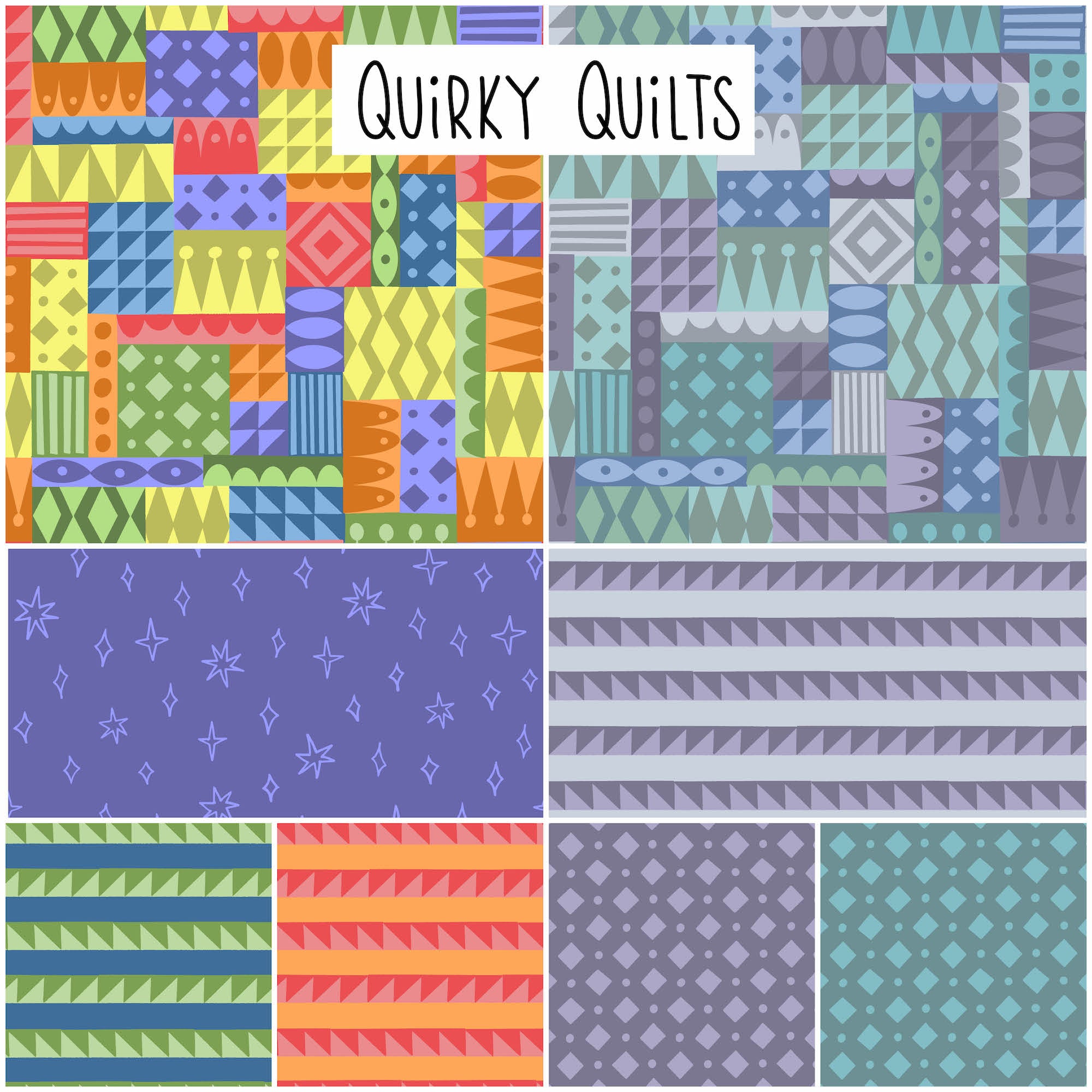 Quirky Quilts - Mini Fabric Collection