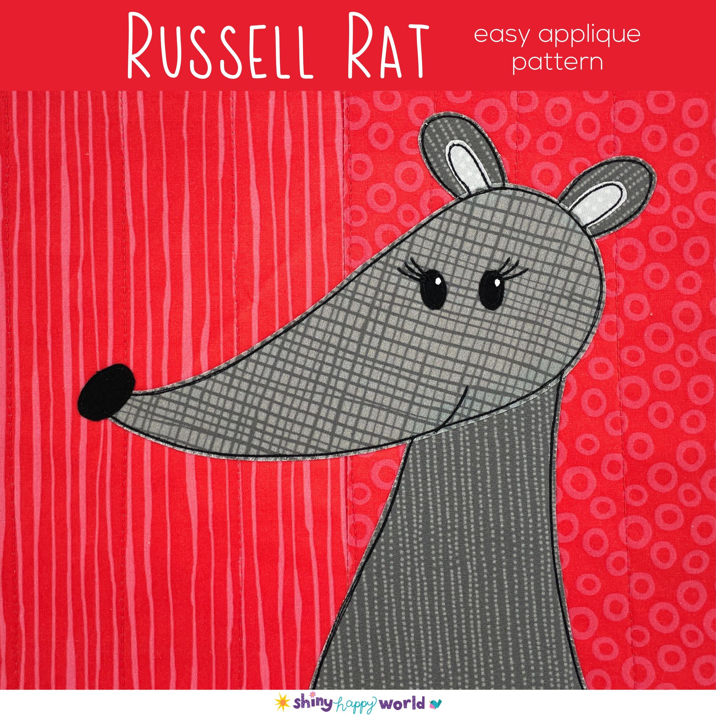 Russell Rat Applique Pattern