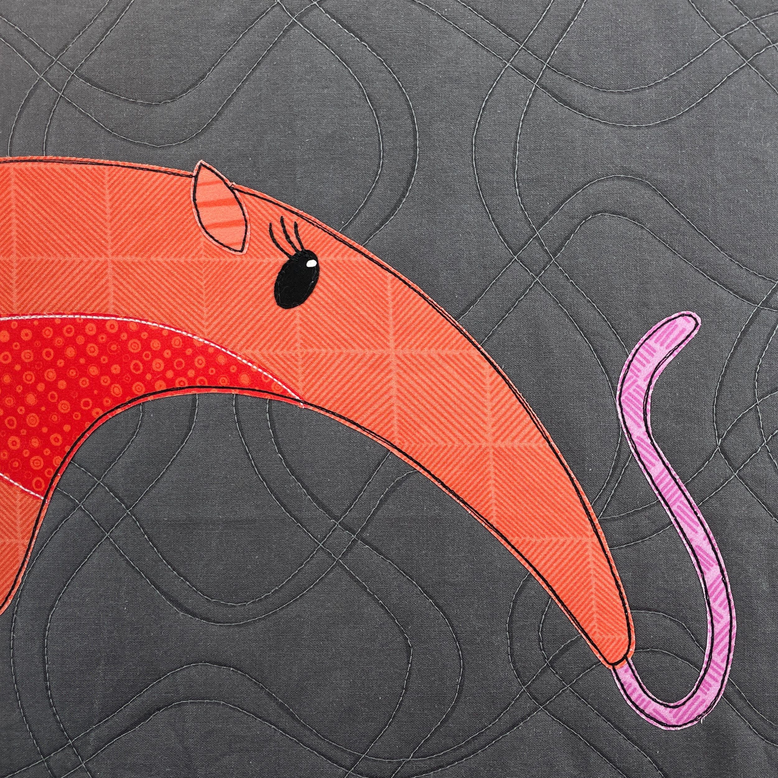 Andy Anteater Applique Quilt Pattern
