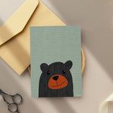 Bryce Bear - printable black bear art - collage style