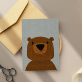 Bear - printable art - collage style