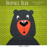 Brumble Bear with Fly Applique Pattern