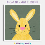 Brette Bunny - printable art - Collage Style