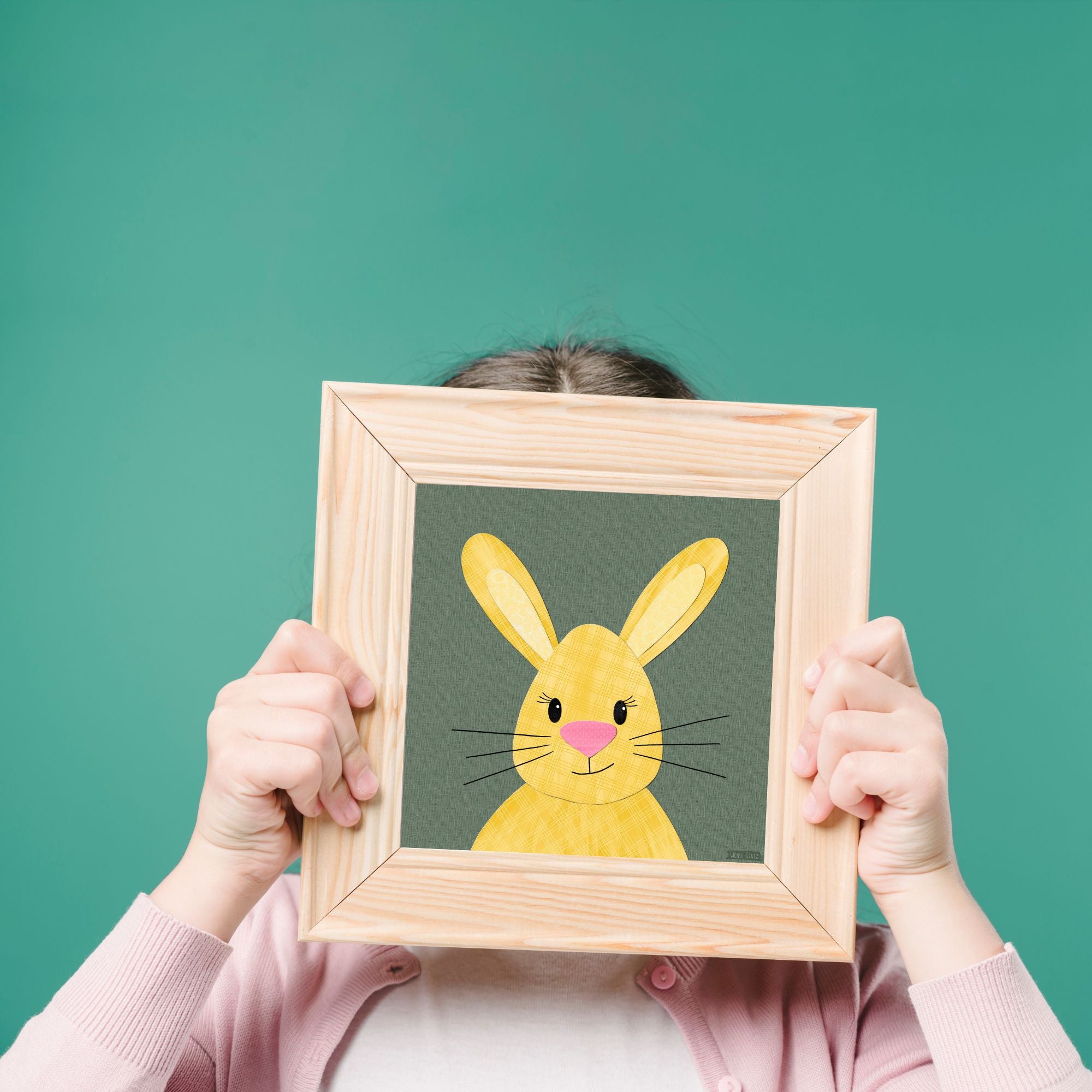 Brette Bunny - printable art - Collage Style