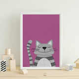 Colby Cat - printable art - Collage Style