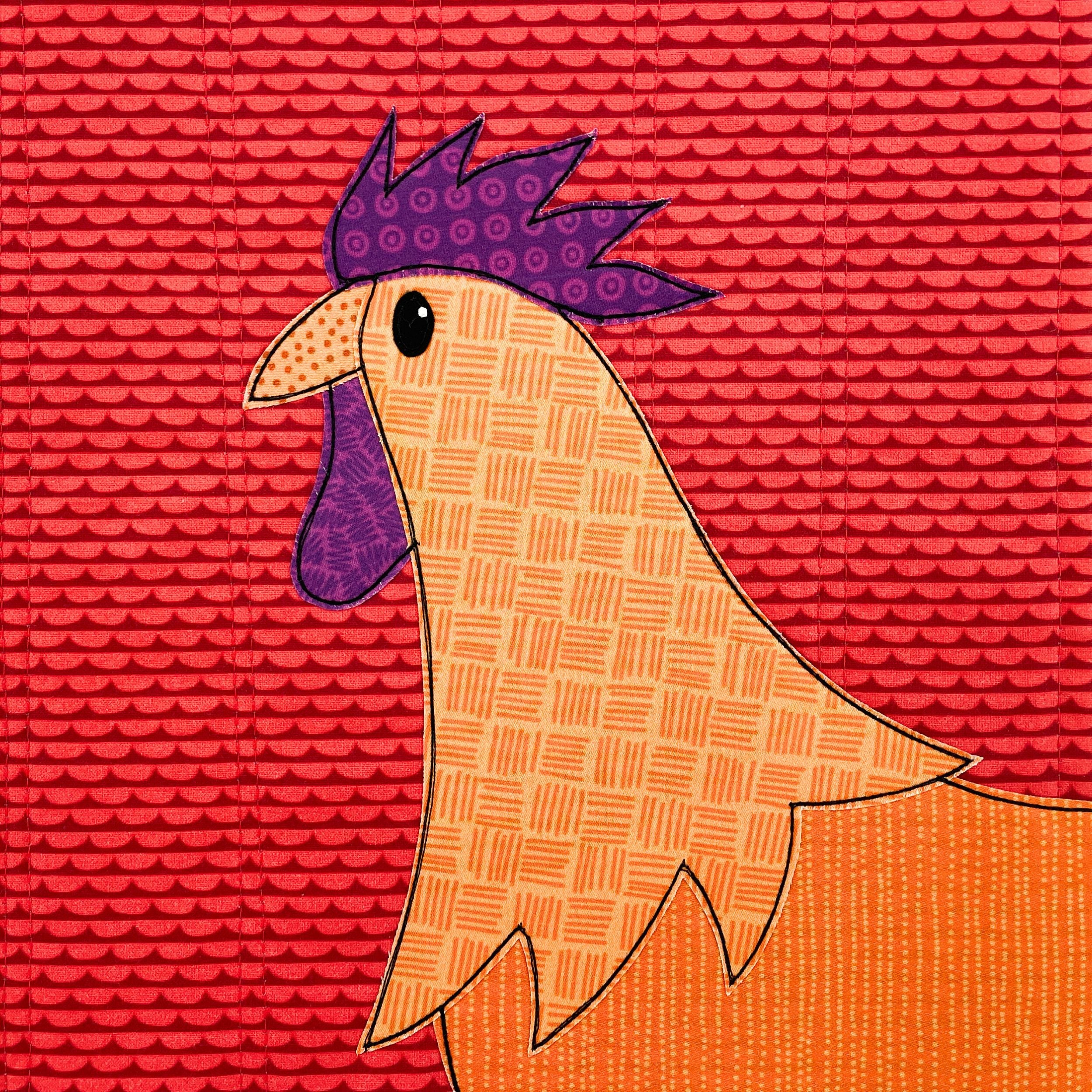 Charlie Chicken Applique Pattern