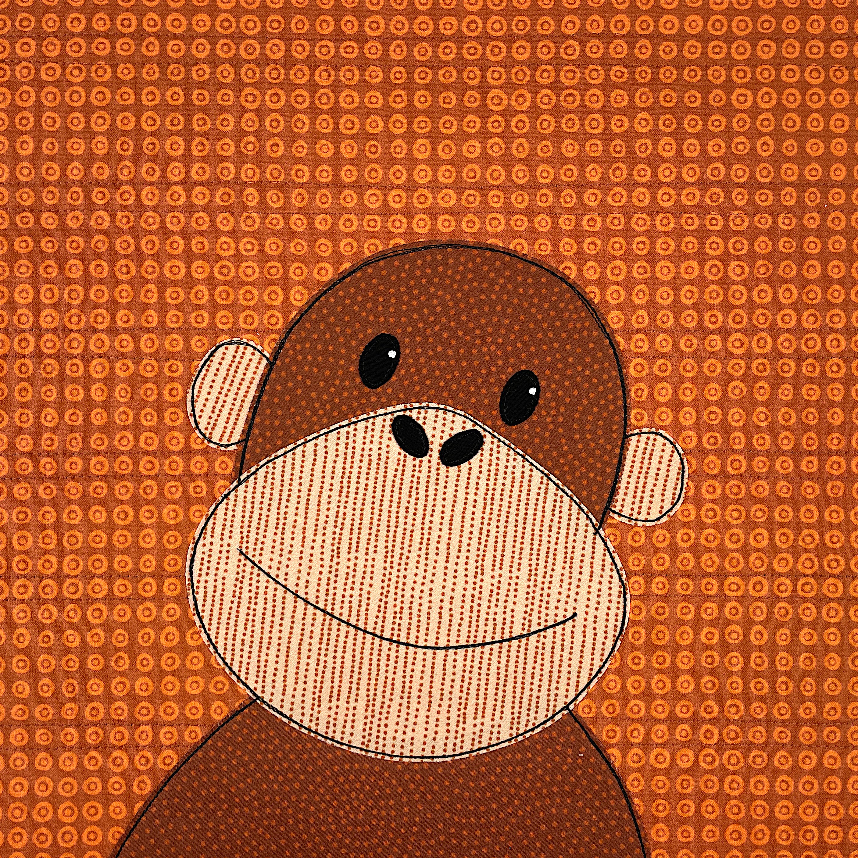 Chad Chimpanzee Applique Pattern