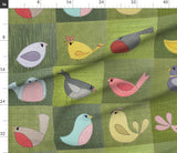 Chirp - 12 inch squares - cheater quilt fabric