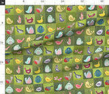 Chirp - 4 inch squares - cheater quilt fabric