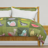 Chirp - 12 inch squares - cheater quilt fabric