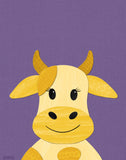 Cow - printable art - collage style