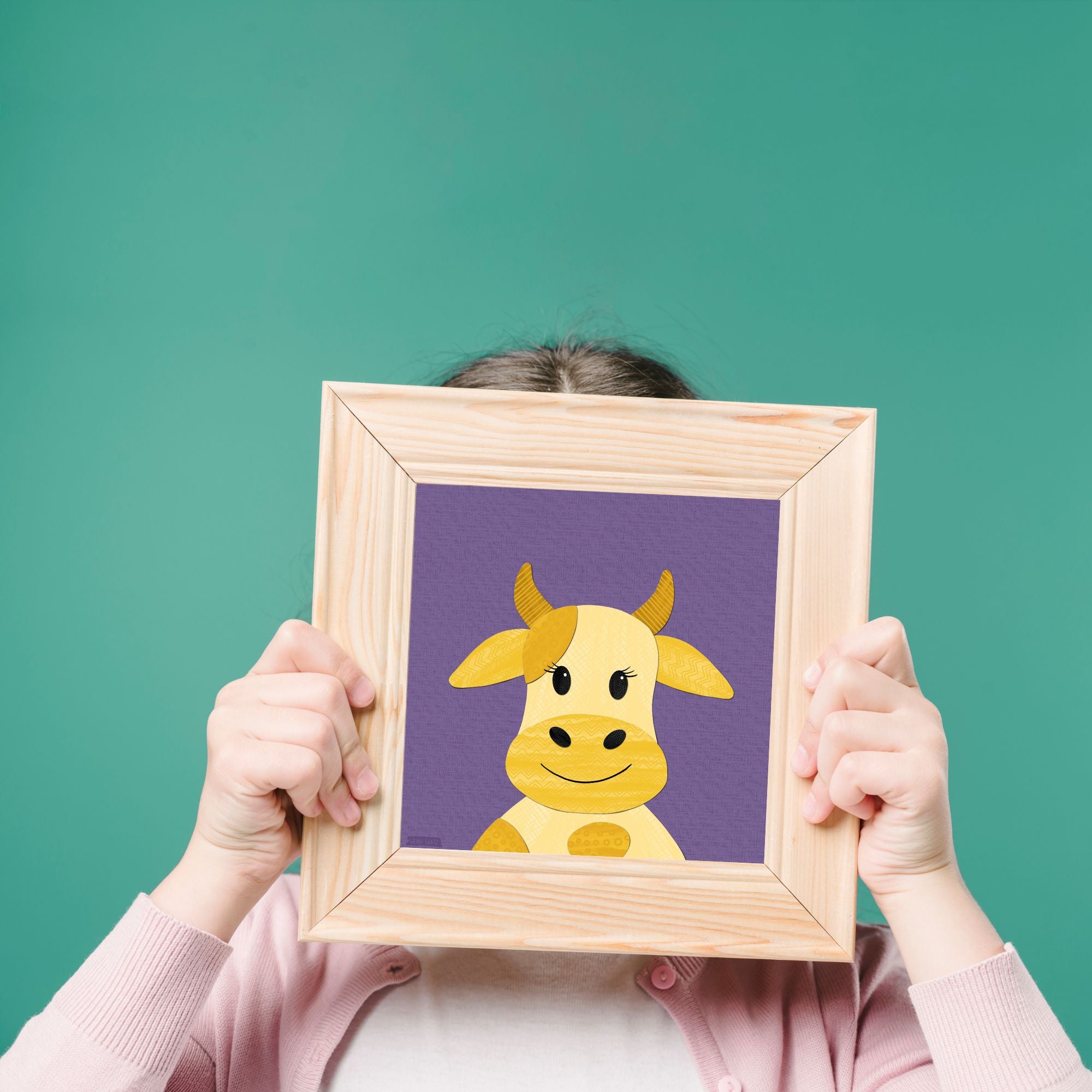 Cow - printable art - collage style