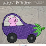 Eggplant Rattletrap Applique Pattern