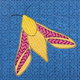 Elephant Hawk Moth Applique Quilt Pattern