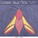 Elephant Hawk Moth Applique Quilt Pattern