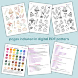 Fall Embroidery Pattern and Stick and Stitch Pack