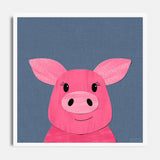 Padgett Pig - printable art - Collage Style