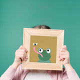 Frog - printable art - collage style