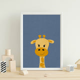 Giraffe - printable art - Collage Style