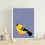 Goldfinch - printable art - collage style