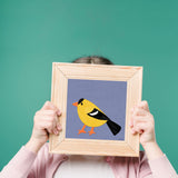 Goldfinch - printable art - collage style