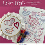 Hearts embroidery pattern