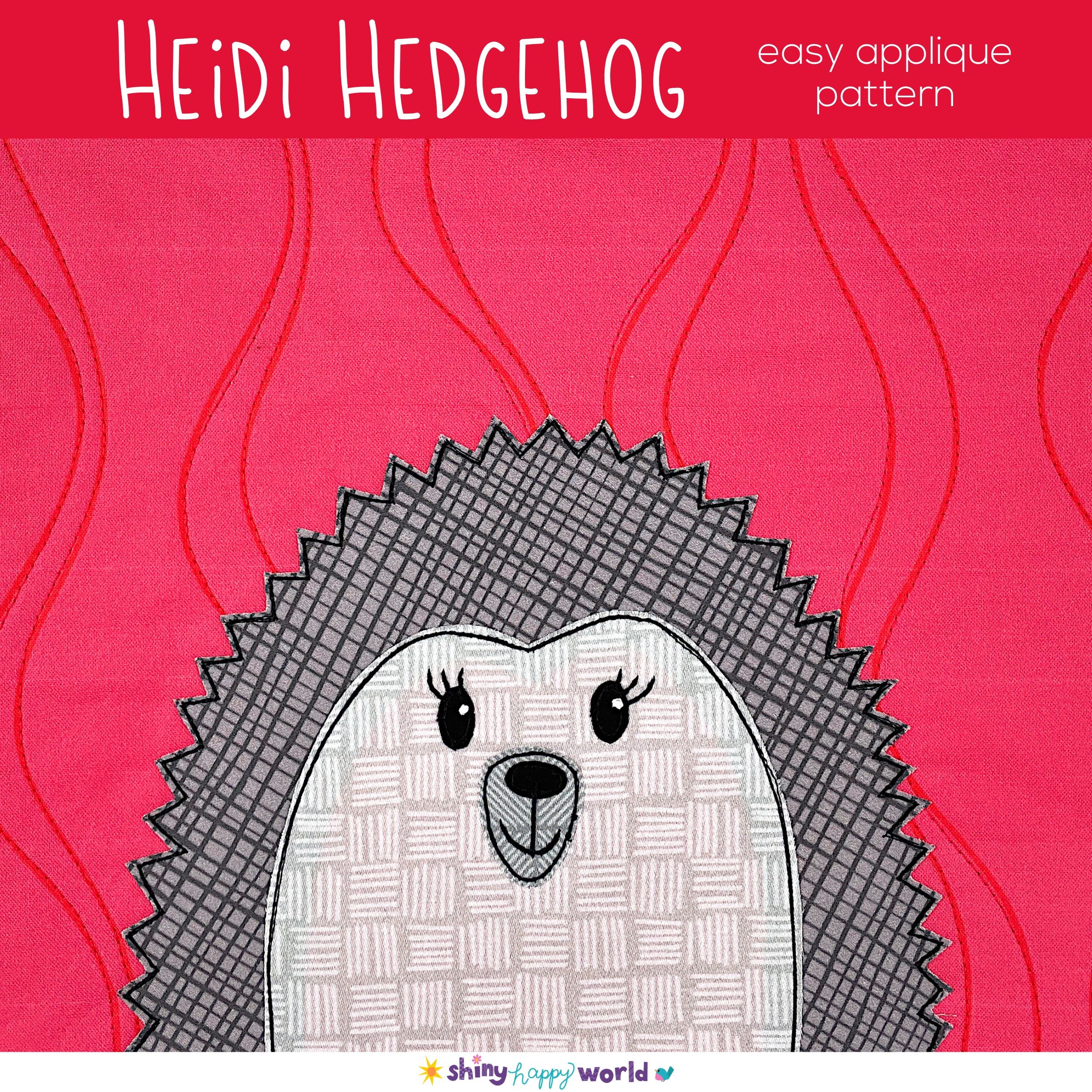 Heidi Hedgehog Applique Pattern