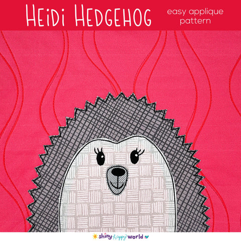 Heidi Hedgehog Applique Pattern