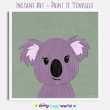 Kevin Koala - printable art - Collage Style