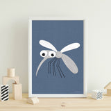 Mosquito - printable art - collage style