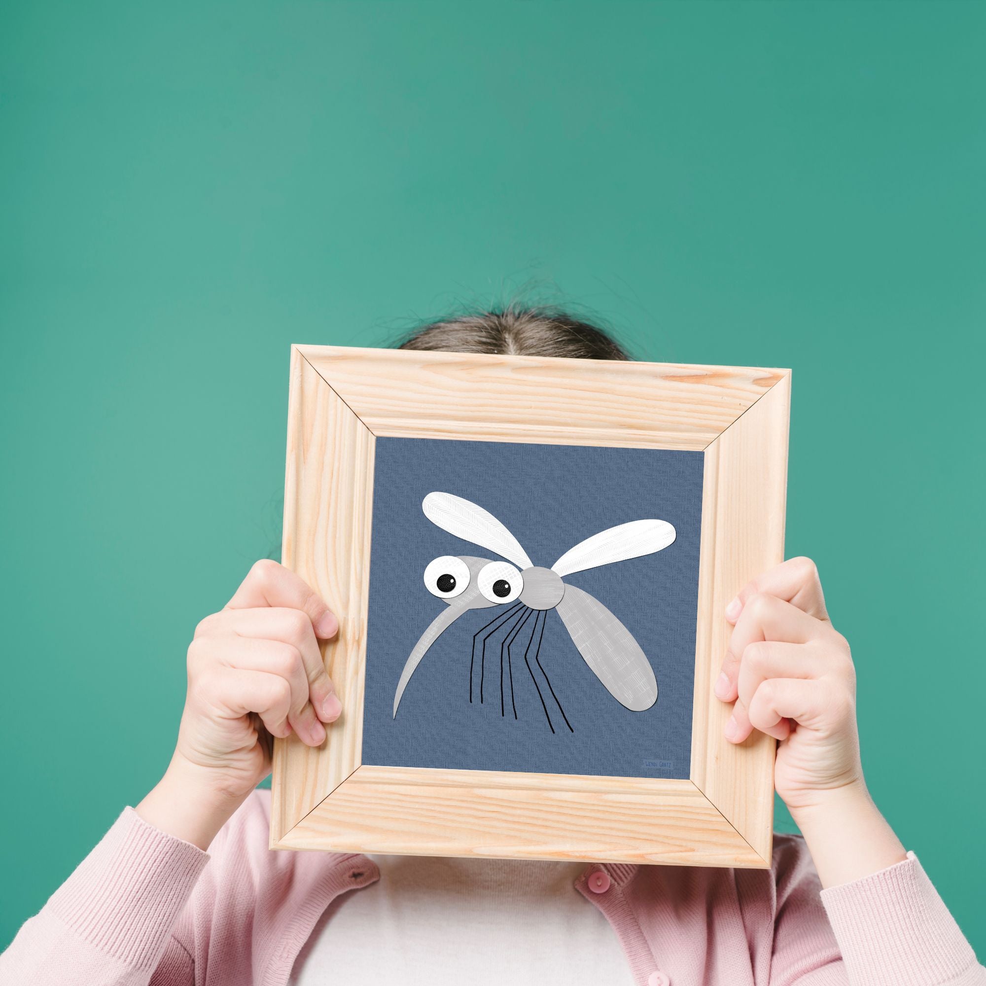 Mosquito - printable art - collage style