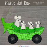 Pea Pod Hot Rod Applique Pattern