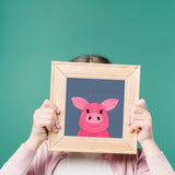 Padgett Pig - printable art - Collage Style