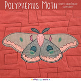 Polyphemus Moth Applique Quilt Pattern