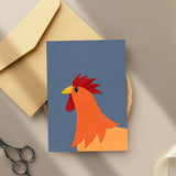 Rooster - printable art - Collage Style