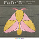 Rosy Maple Moth Applique Quilt Pattern