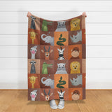 African Safari - 12 inch squares - cheater quilt fabric