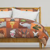 African Safari - 12 inch squares - cheater quilt fabric