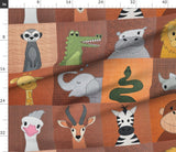 African Safari - 12 inch squares - cheater quilt fabric